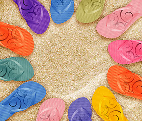 Image showing beach flip flops