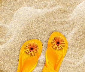 Image showing beach flip flops