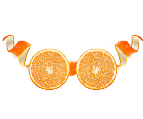 Image showing Orange peel and slice