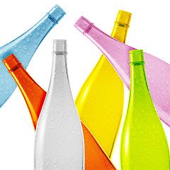 Image showing Colored glass bottle