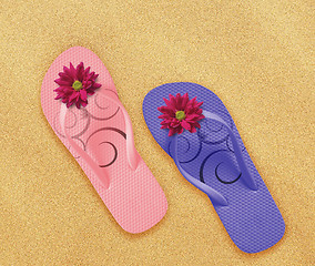 Image showing beach flip flops