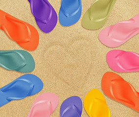 Image showing beach flip flops