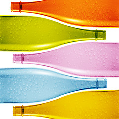 Image showing Colored glass bottle