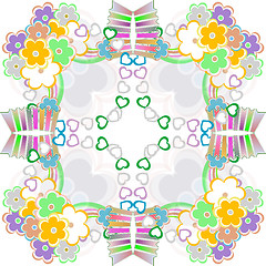 Image showing Seamless floral pattern. Flowers texture