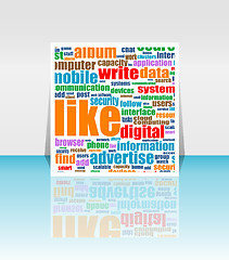 Image showing Social media Marketing - Word Cloud - Flyer or Cover Design