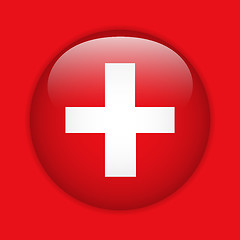 Image showing Switzerland Flag Glossy Button