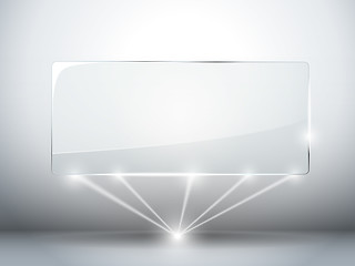 Image showing Glass Plate Background with Lasers