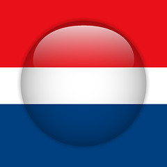 Image showing Netherlands Flag Glossy Button