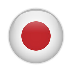 Image showing Japan Flag Glossy Button