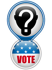 Image showing United States Election Vote Button.