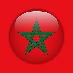 Image showing Morocco Flag Glossy Button