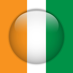 Image showing Ireland Flag Glossy Button