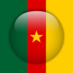 Image showing Cameroon Flag Glossy Button