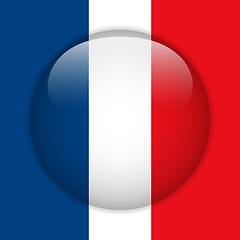 Image showing France Flag Glossy Button