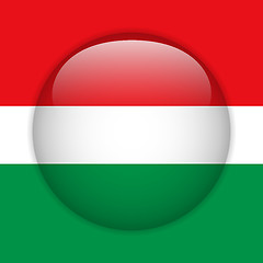 Image showing Hungary Flag Glossy Button