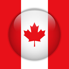 Image showing Canada Flag Glossy Button