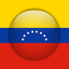 Image showing Venezuela Flag Glossy Button