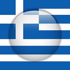Image showing Greece Flag Glossy Button