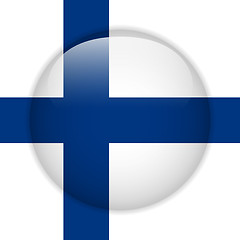 Image showing Finland Flag Glossy Button