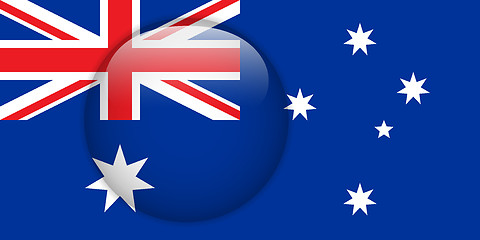 Image showing Australia Flag Glossy Button