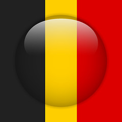 Image showing Belgium Flag Glossy Button