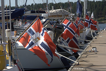 Image showing Norwegian flags