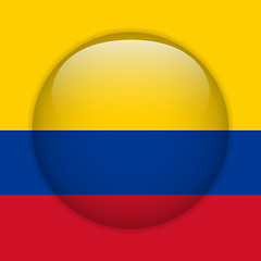 Image showing Colombia Flag Glossy Button