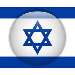 Image showing Israel Flag Glossy Button