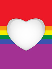 Image showing Heart Glass Buttons Gay Flag