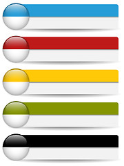 Image showing Glossy web buttons with colored bars.