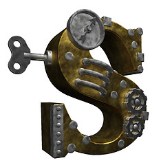 Image showing steampunk letter s