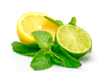 Image showing Fresh Lemon, Lime and Mint