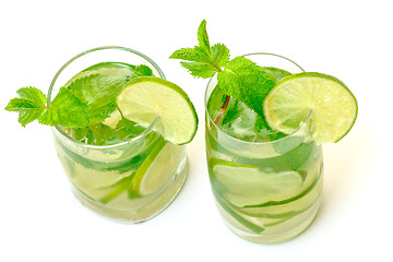 Image showing Mojito Cocktail in a Glass Beaker