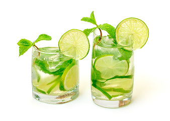 Image showing Mojito Cocktail in a Glass Beaker