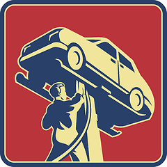 Image showing Mechanic Technician Car Repair Retro