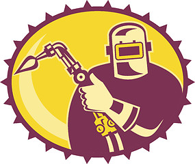 Image showing Welder Worker Welding Torch Retro