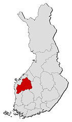 Image showing Map of Finland, Southern Ostrobothnia highlighted