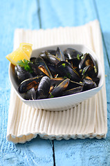 Image showing cooked mussels