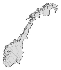 Image showing Map of Norway