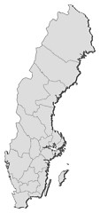 Image showing Map of Sweden