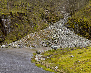 Image showing run-down road in rural landscape