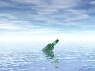 Image showing message in a bottle