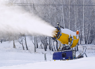 Image showing Working snowgun