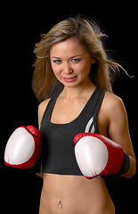 Image showing Boxing girl