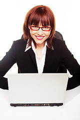 Image showing Smiling Businesswoman in Glasses