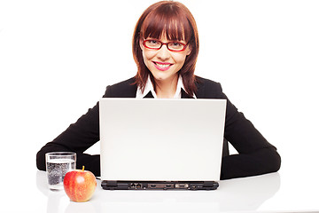 Image showing Businesswoman With Healthy Snack