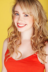 Image showing teenage girl smiling