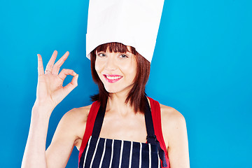 Image showing Smiling Chef Giving Perfection Gesture