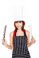 Image showing Smiling female chef