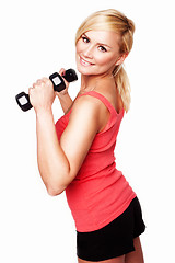 Image showing Gorgeous young woman working out